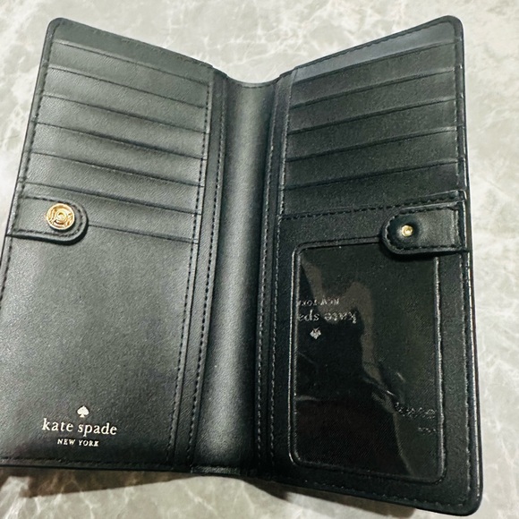 Kate Spade Staci Colorblock Large Slim Bifold Wallet -Warm Beige $219 WLR00122 - Picture 3 of 5